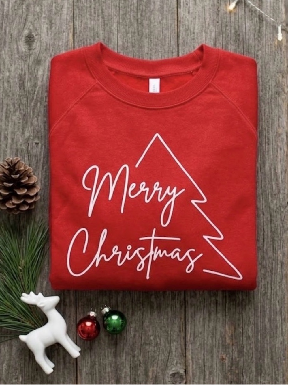 New small merry Christmas sweatshirt embroidered Royce brand